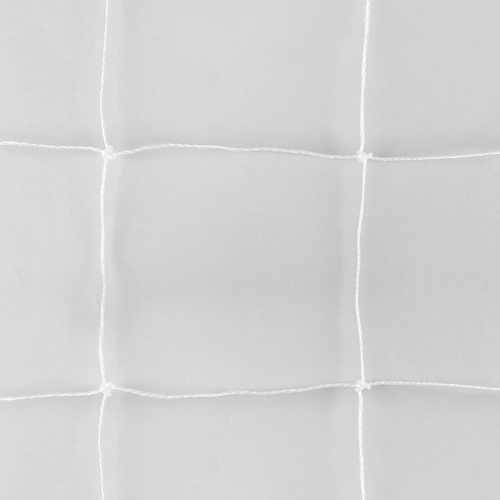 Сетка футбольная белая, 7,5 х 2,5 м, нить 2 мм, комплект 2 сетки