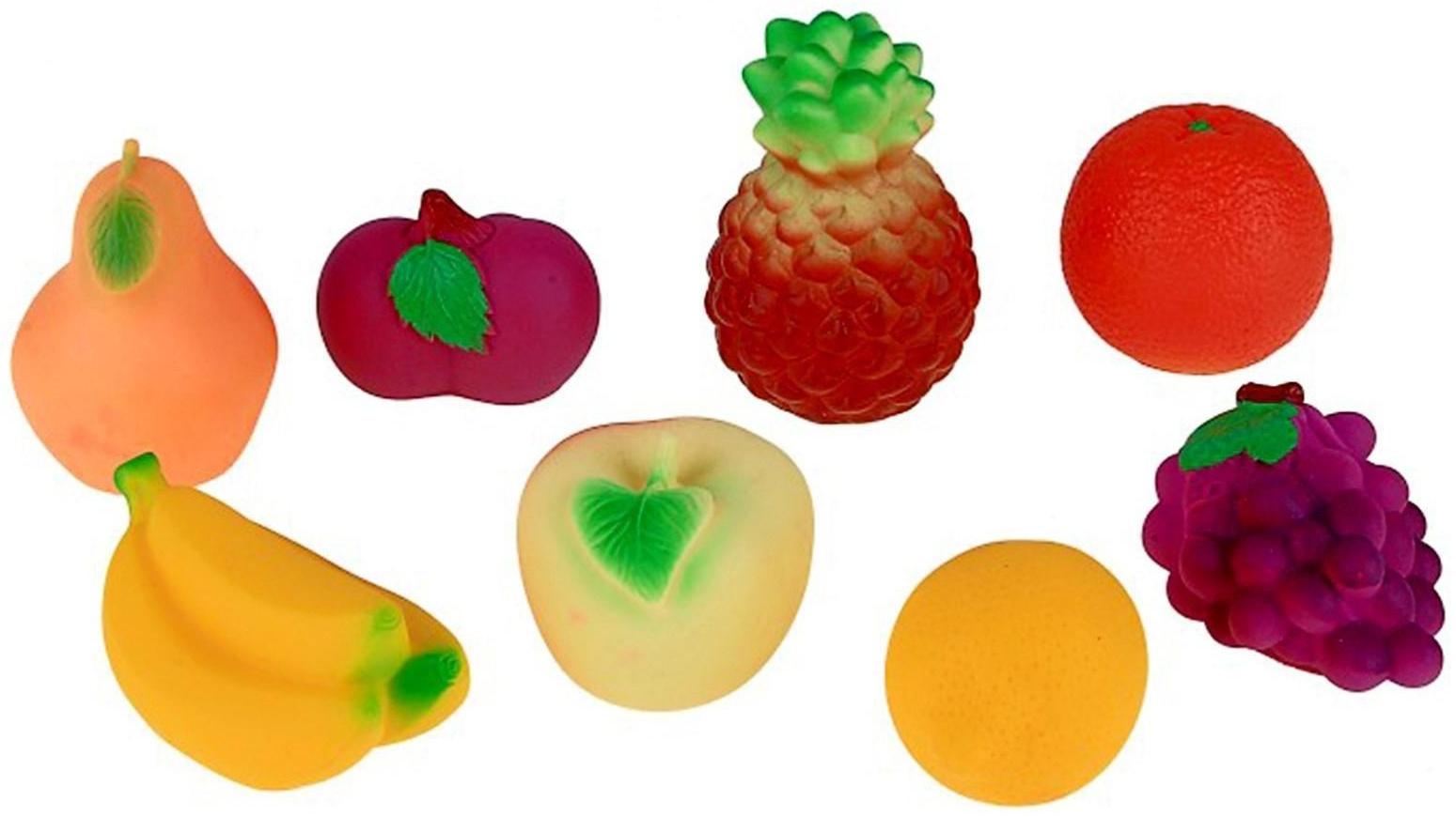 Набор резиновых игрушек «Фрукты»