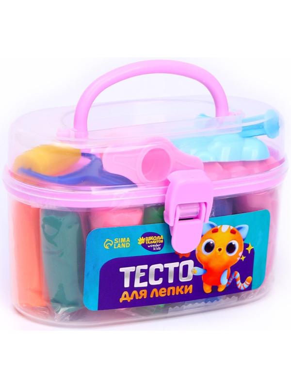 Тесто для лепки, 13 цветов, 200 г, 2 формочки, каток, шприц, цвета МИКС