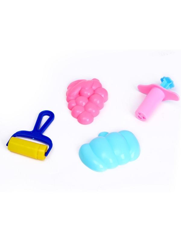 Тесто для лепки, 13 цветов, 200 г, 2 формочки, каток, шприц, цвета МИКС