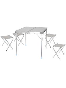 Набор туристический складной: стол, 4 стула