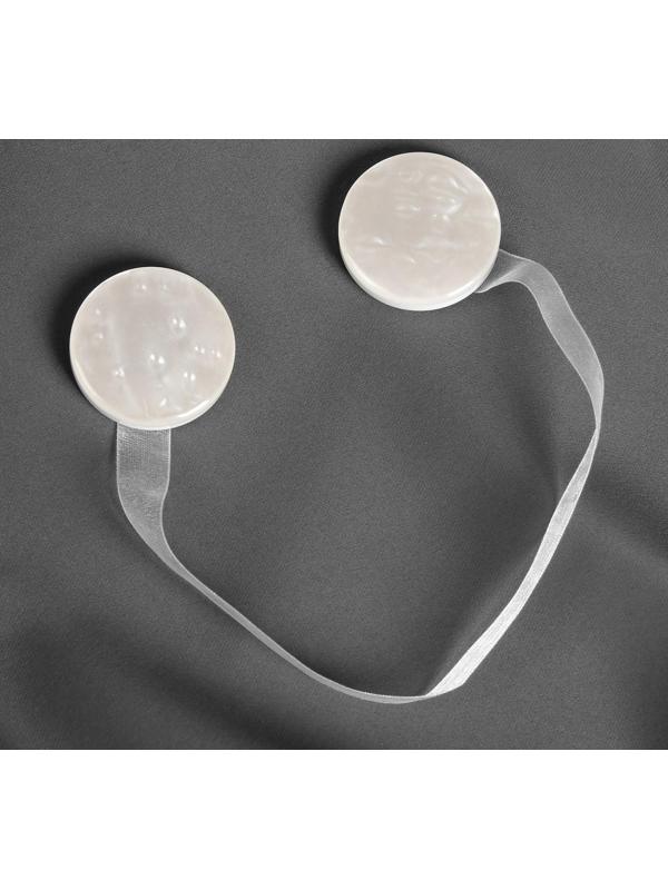 Подхват для штор «Жемчужина», d = 4 см, цвет белый