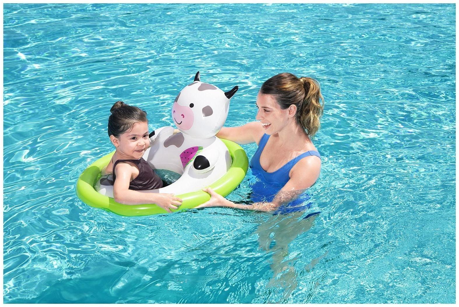 Круг для плавания «Животные», с сиденьем, 81 х 56 см, от 1-3 лет, цвета МИКС, 34058 Bestway