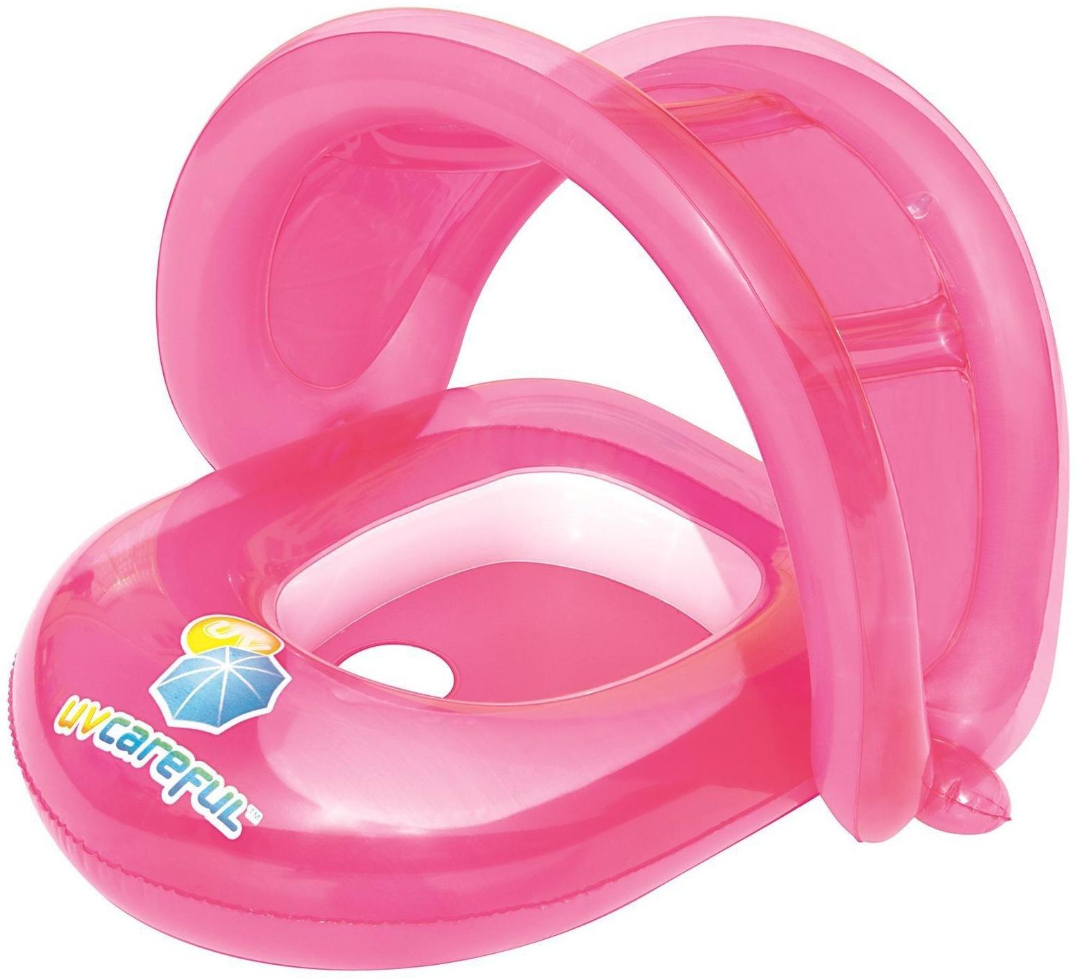 Круг для плавания с сиденьем и тентом от солнца, 80 х 85 см, цвета МИКС, 34091 Bestway