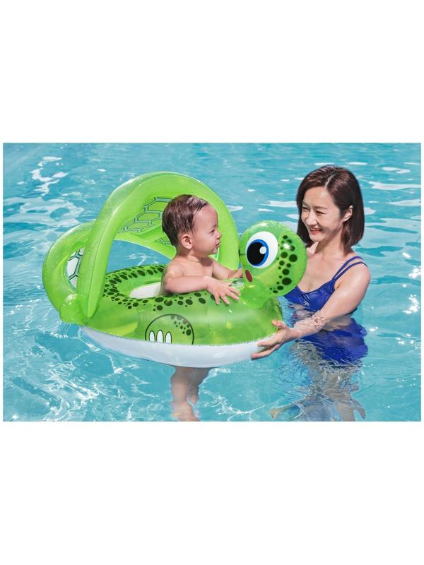 Круг для плавания «Черепаха», с сиденьем и тентом , 74 х 66 см, от 1-2 лет, 34094 Bestway