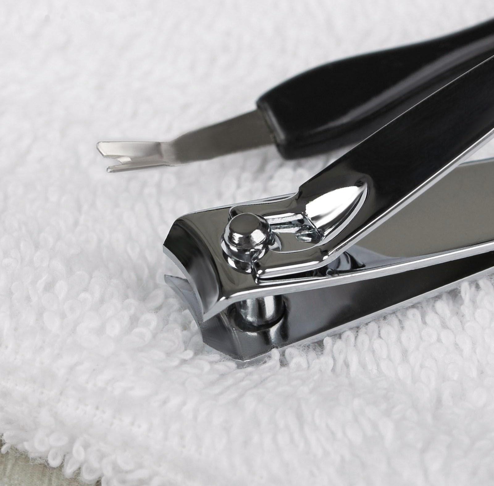 Набор для педикюра, 5 предметов, на блистере, цвет чёрный