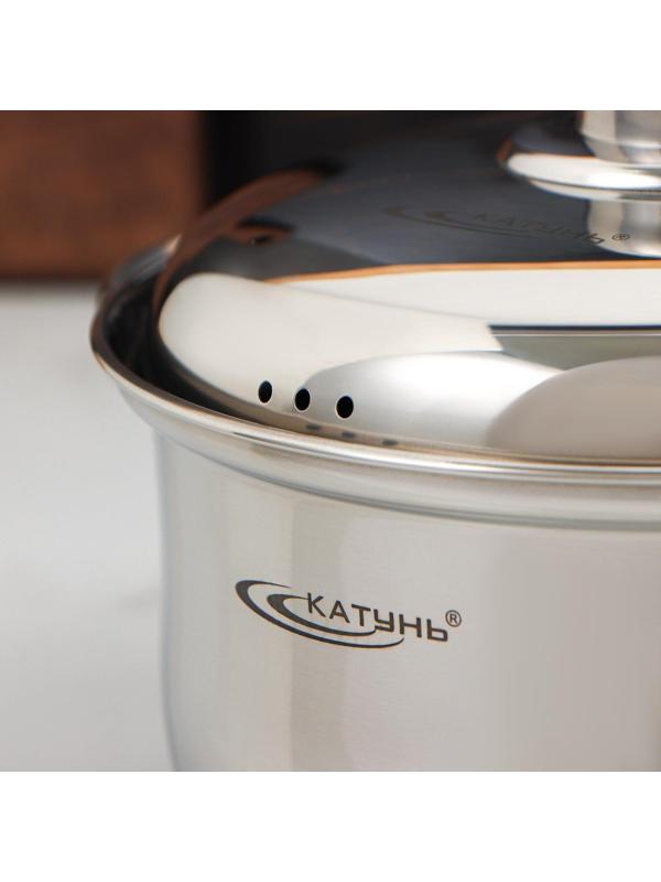 Кастрюля «Гретта», 2,5 л, d=18 см, капсульное дно, металлическая крышка, индукция