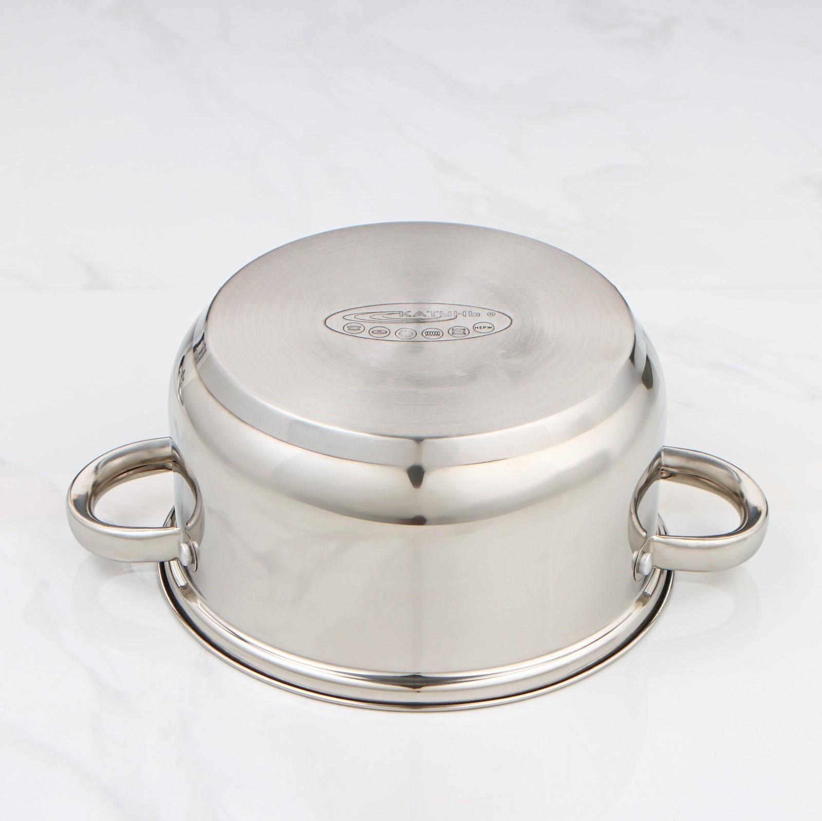 Кастрюля «Гретта», 3,4 л, d=20 см, капсульное дно, металлическая крышка, индукция