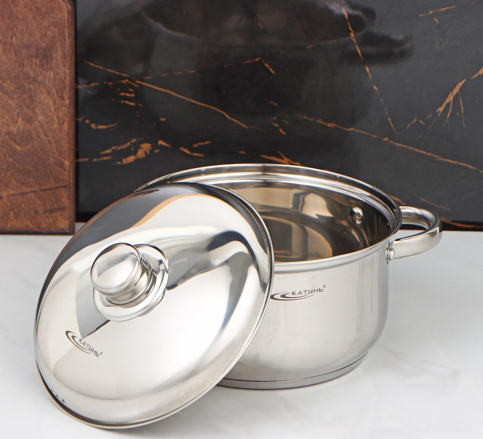 Кастрюля «Гретта», 3,4 л, d=20 см, капсульное дно, металлическая крышка, индукция