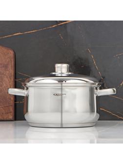 Кастрюля «Гретта», 3,4 л, d=20 см, капсульное дно, металлическая крышка, индукция