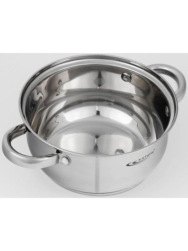 Набор кастрюль «Гретта», 2 предмета: 2,2/4,2 л, капсульное дно, индукция