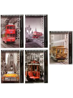 Блокнот А5, 40 листов на гребне 