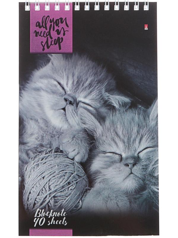 Блокнот А5, 40 листов на гребне 