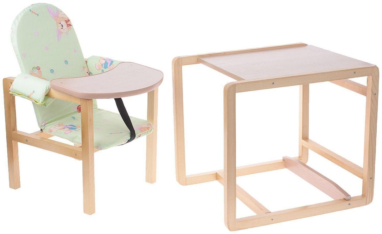 Стульчик для кормления «Алекс», трансформер, цвет зелёный, рисунок МИКС