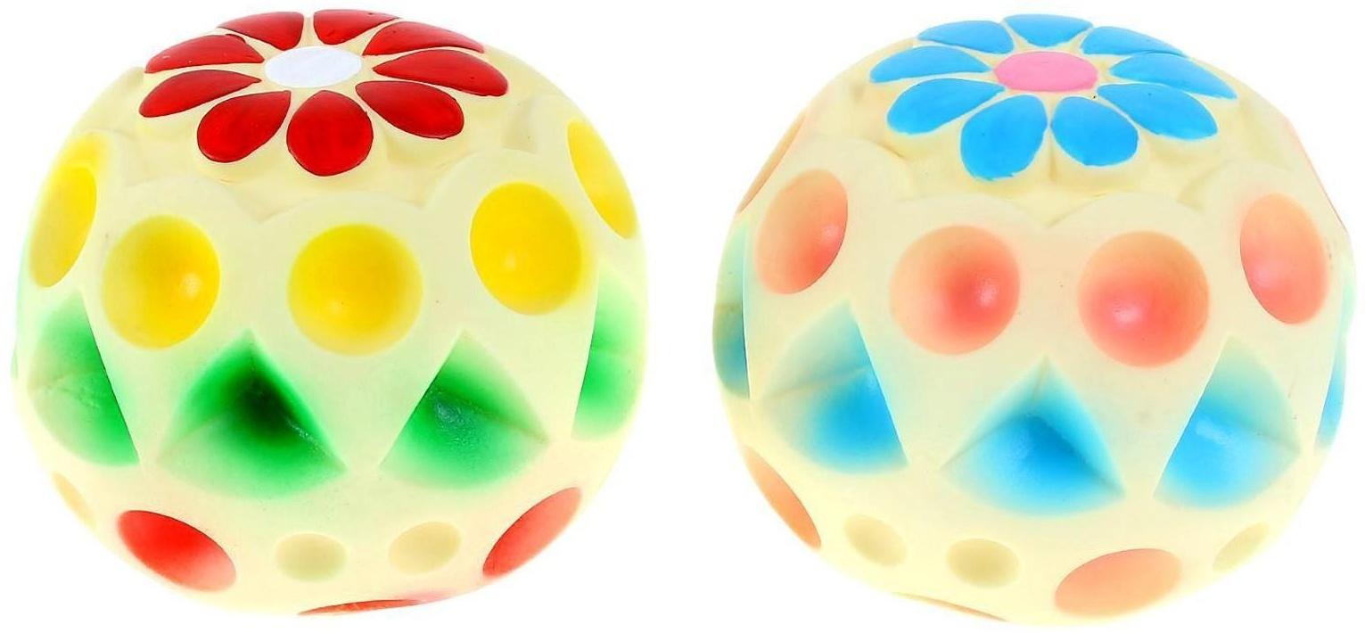 Резиновая игрушка «Мяч», цвета микс, 1 шт.