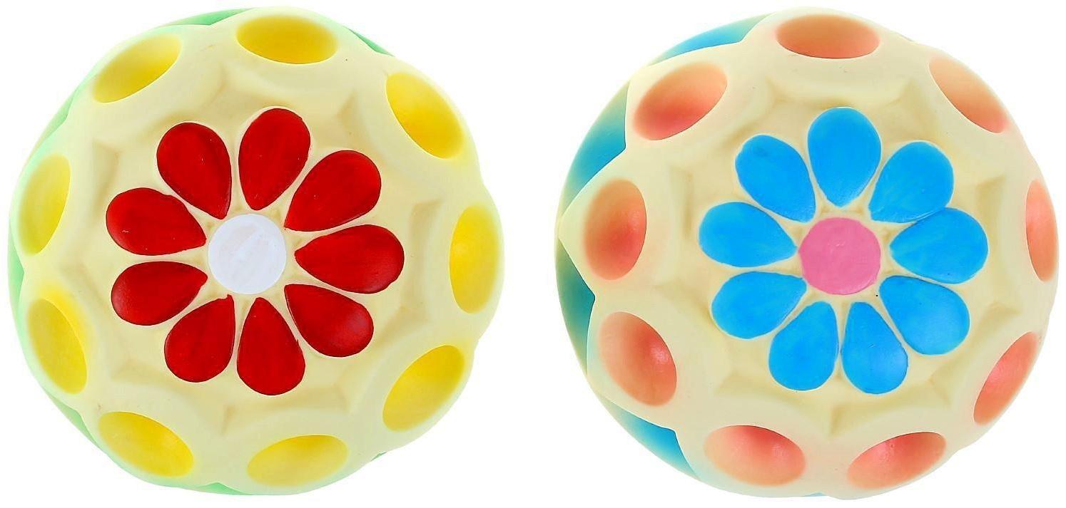 Резиновая игрушка «Мяч», цвета микс, 1 шт.