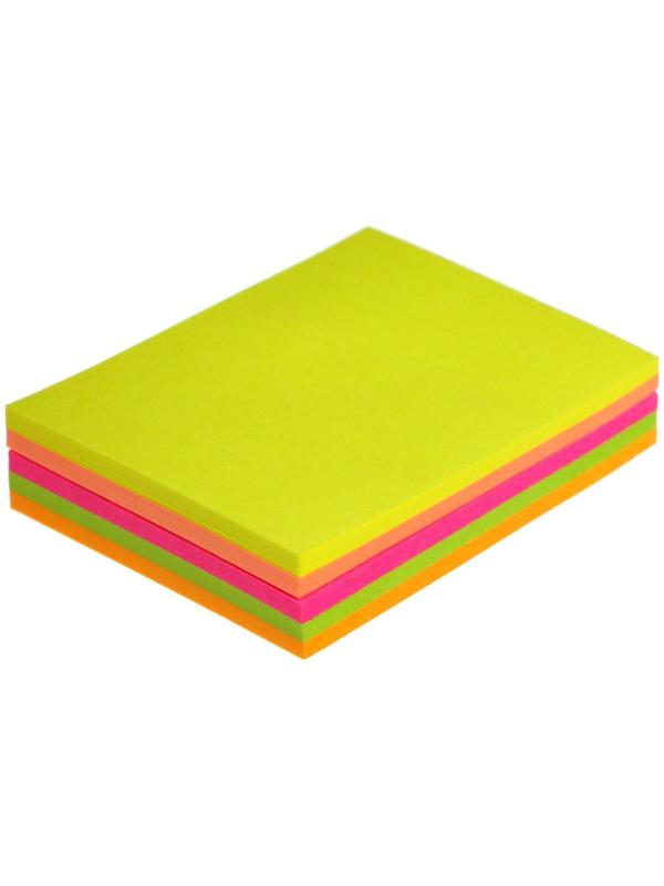 Блок с липким краем, 100 листов, 5 цветов, флуоресцентный