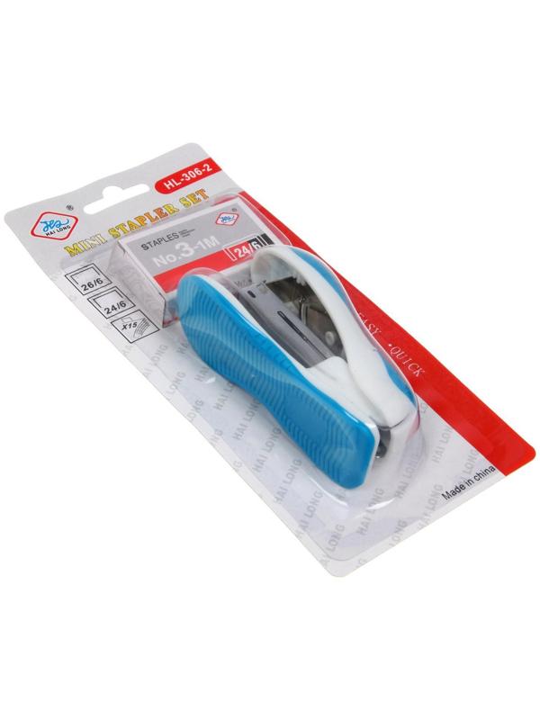 Степлер №24/6 и скобы №24/6, блистер, МИКС