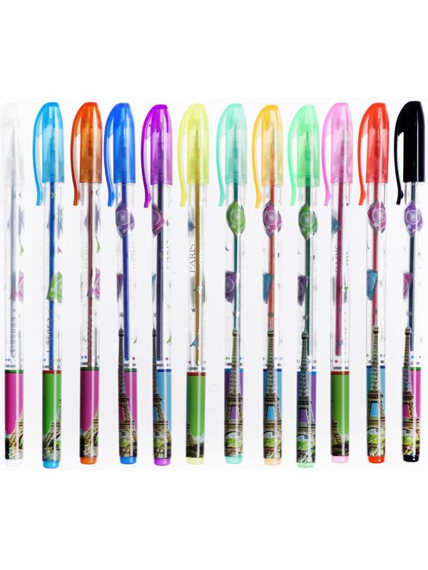 Набор гелевых ручек, 12 цветов, металлик