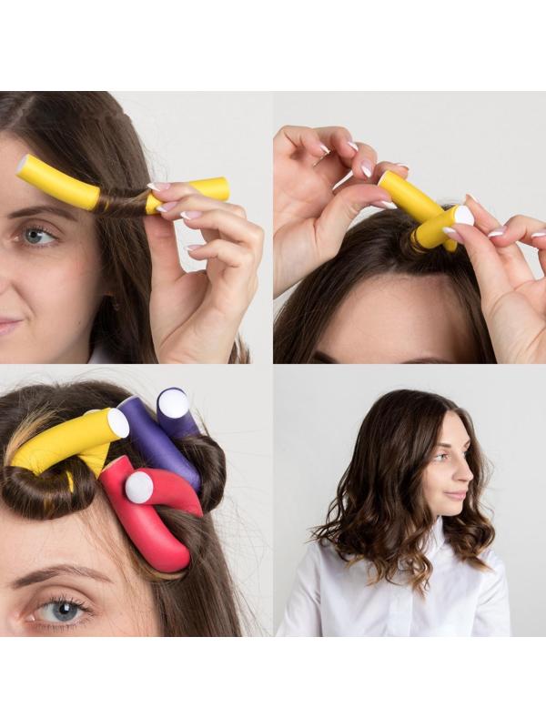 Бигуди «Бумеранг», d = 1,5 см, 15 см, 6 шт, цвет МИКС