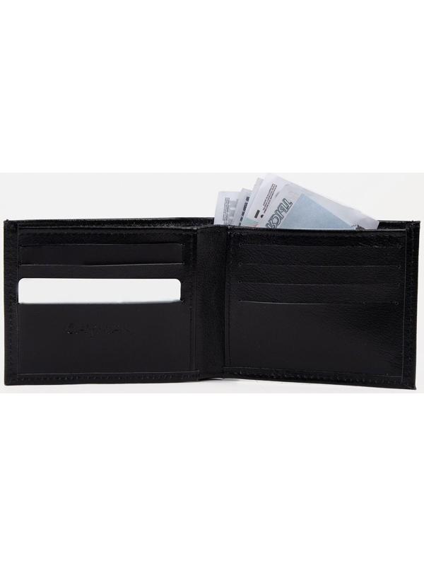 Портмоне без застёжки, цвет чёрный