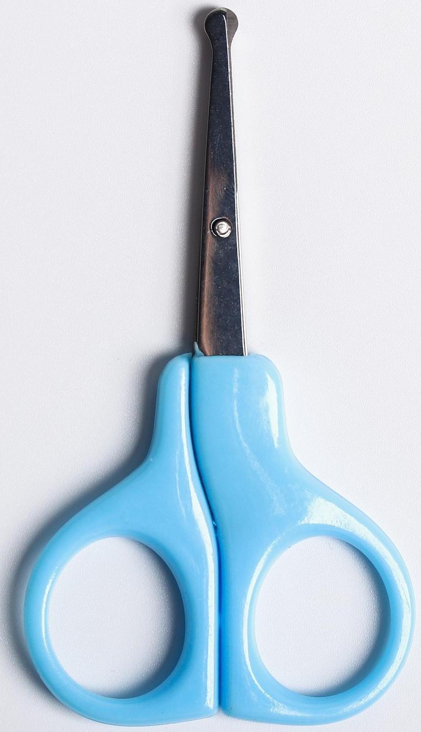 Ножницы детские безопасные, маникюрные, от 0 мес., цвета МИКС