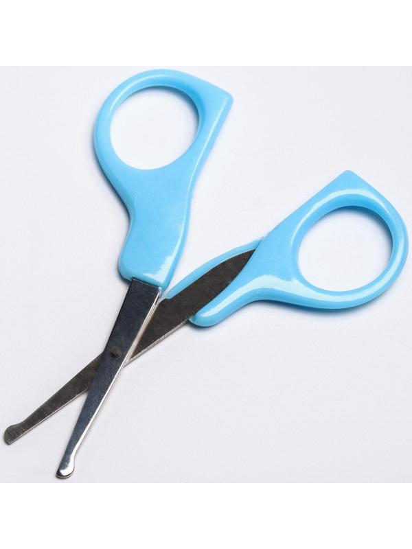 Ножницы детские безопасные, маникюрные, от 0 мес., цвета МИКС