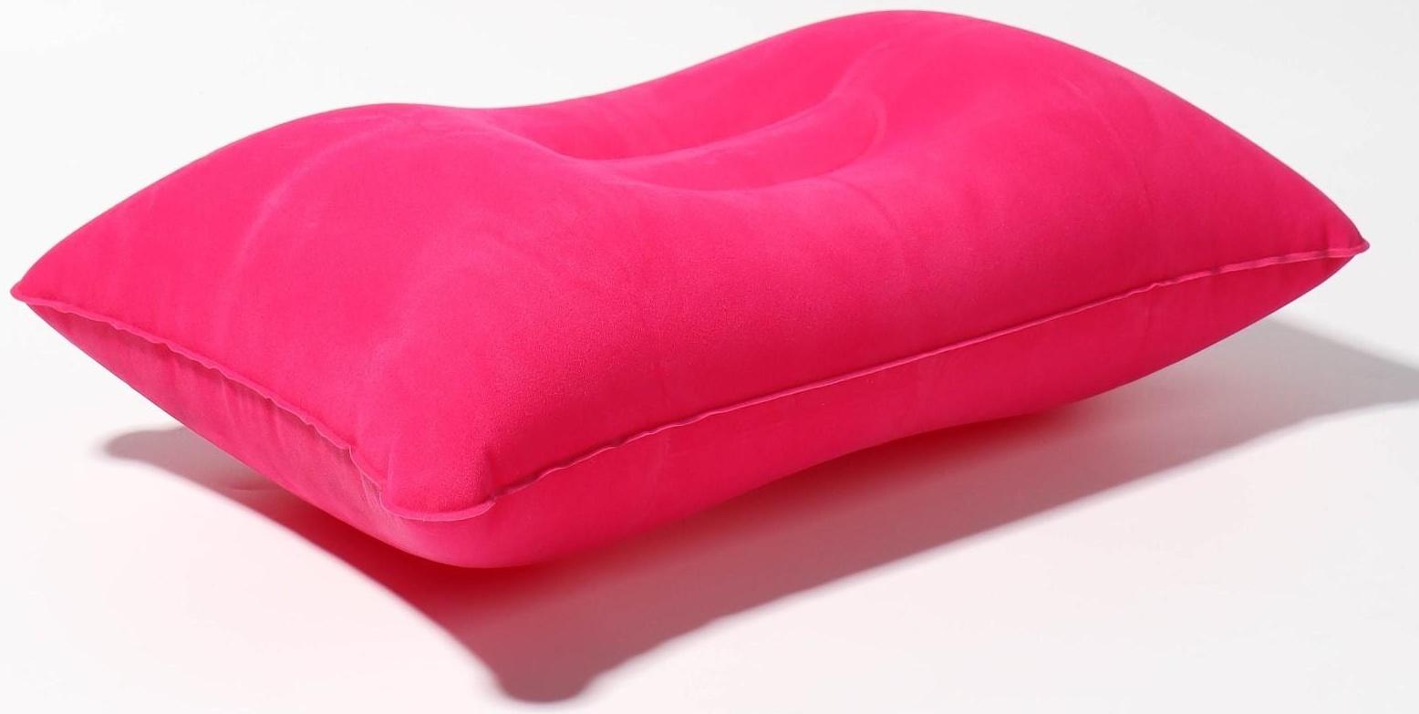 Подушка дорожная, надувная, 24 × 37 см, цвет МИКС