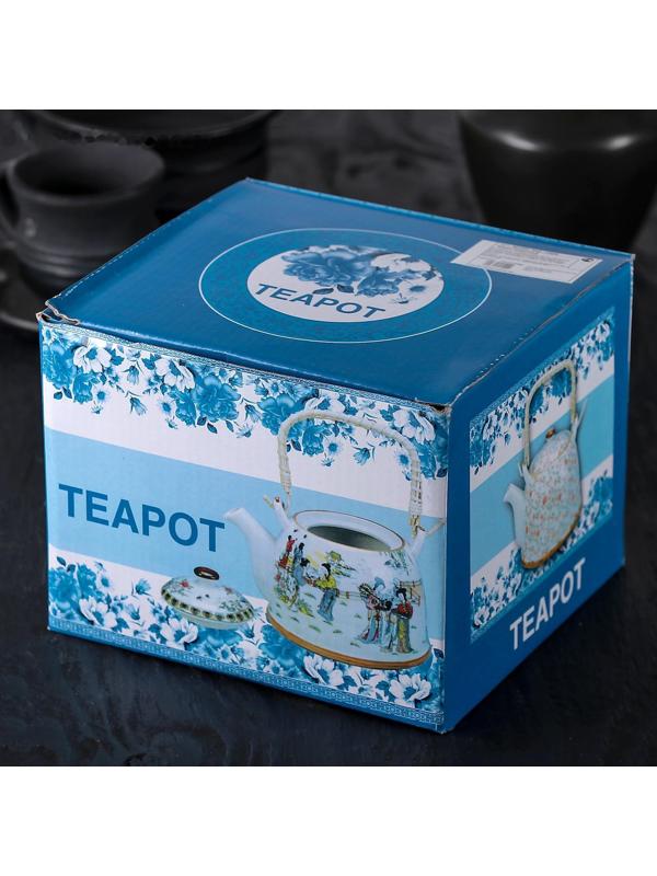 Чайник заварочный «Синий дракон», 900 мл, с металлическим ситом