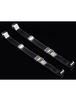 Бретели силиконовые, фурнитура металл, 1 см, 37 см, пара, цвет прозрачный