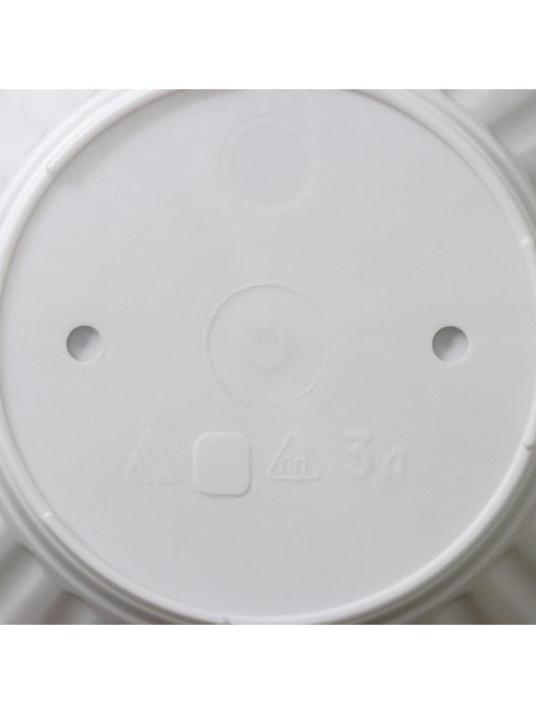 Горшок с поддоном «Лозанна», 3 л, цвет белый