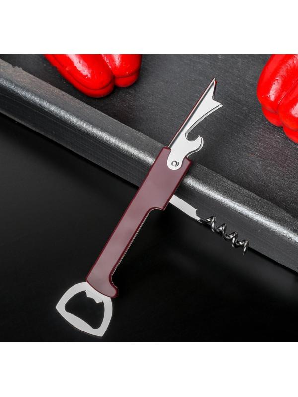 Открывалка универсальная Доляна «Цветная», 13 см, цвет МИКС