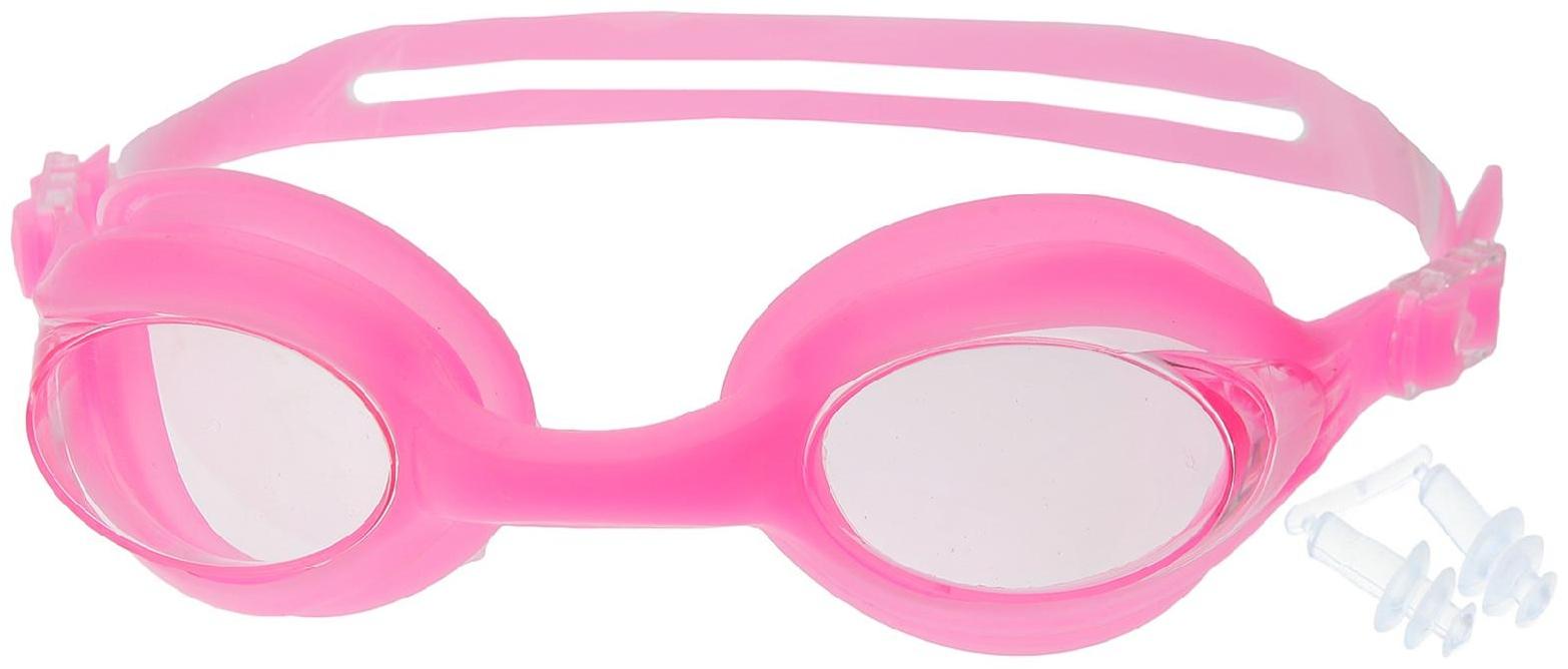 Очки для плавания взрослые + беруши, цвета микс