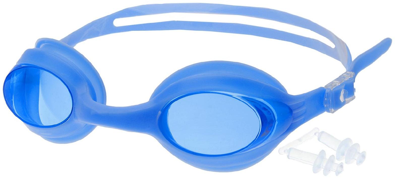 Очки для плавания взрослые + беруши, цвета микс