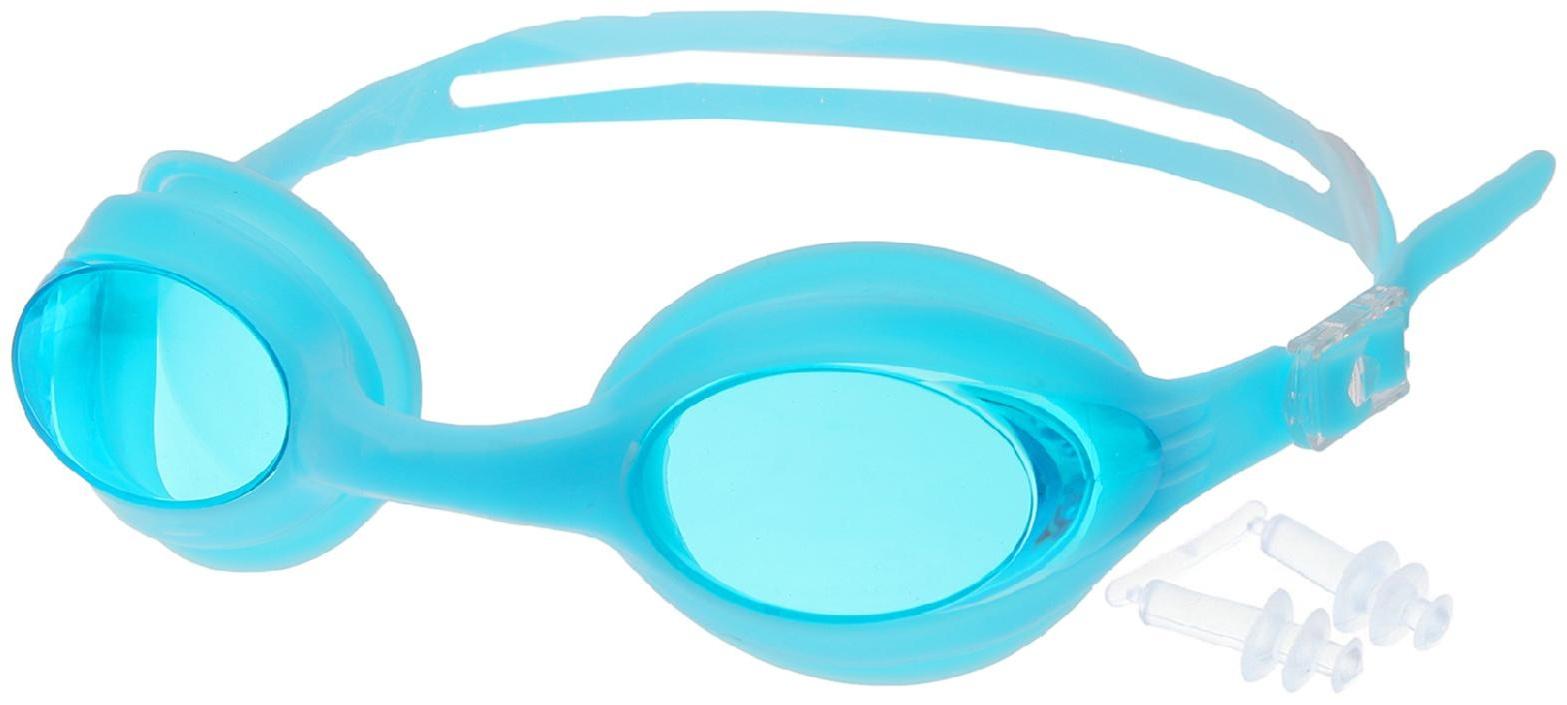 Очки для плавания взрослые + беруши, цвета микс