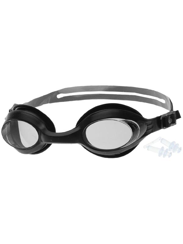 Очки для плавания взрослые + беруши, цвета микс