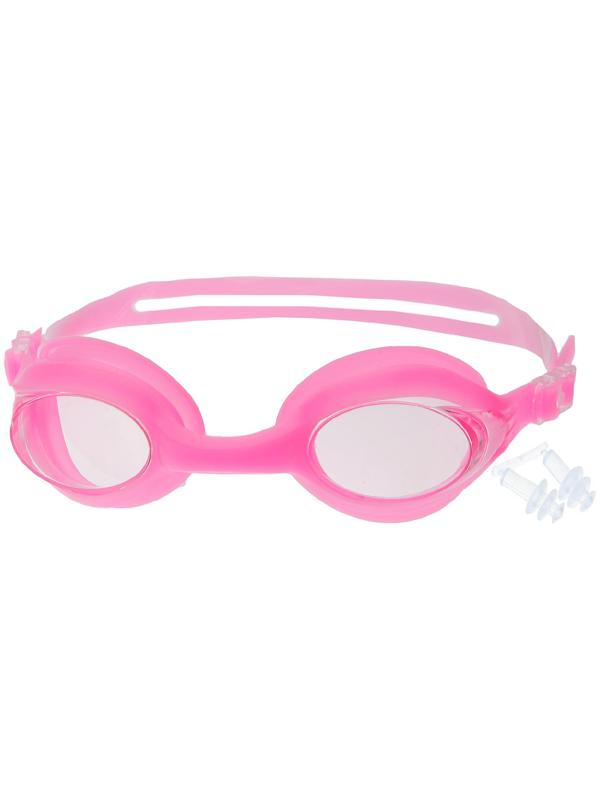 Очки для плавания взрослые + беруши, цвета микс