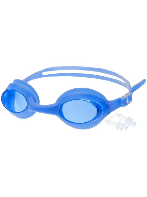 Очки для плавания взрослые + беруши, цвета микс