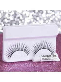 Ресницы накладные «Уникальный взгляд», с клеем, цвет чёрный