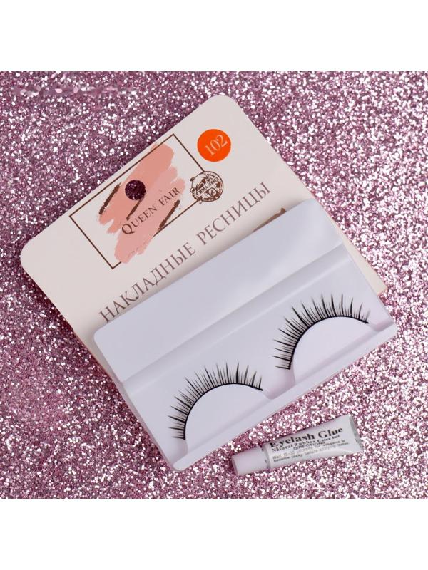 Ресницы накладные «Уникальный взгляд», с клеем, цвет чёрный