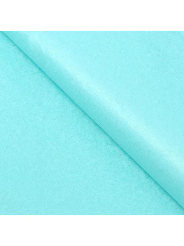 Бумага тишью, двухсторонняя, голубая, 50 х 65 см