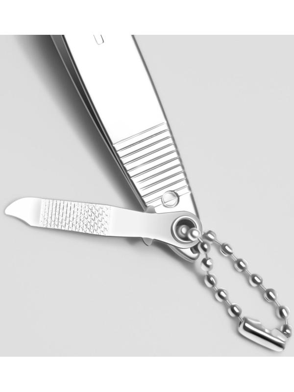 Кусачки-книпсер маникюрные, с пилкой, 5,5 см, фасовка 12 шт в коробке, цвет серебристый