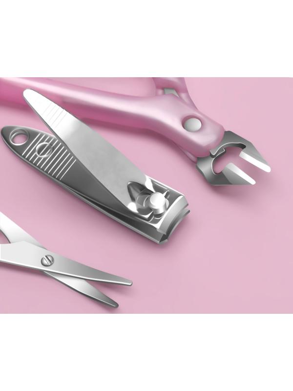 Набор для педикюра, 10 предметов, на блистере, цвет МИКС