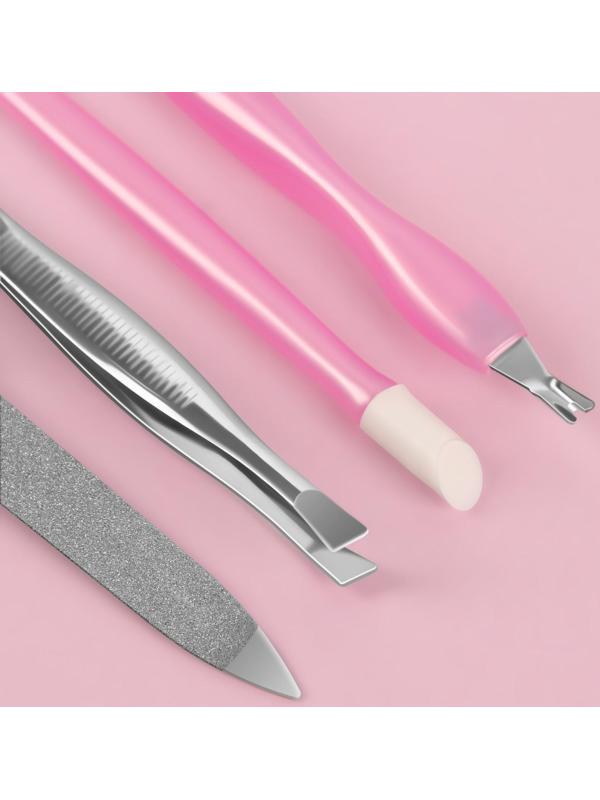 Набор для педикюра, 10 предметов, на блистере, цвет МИКС