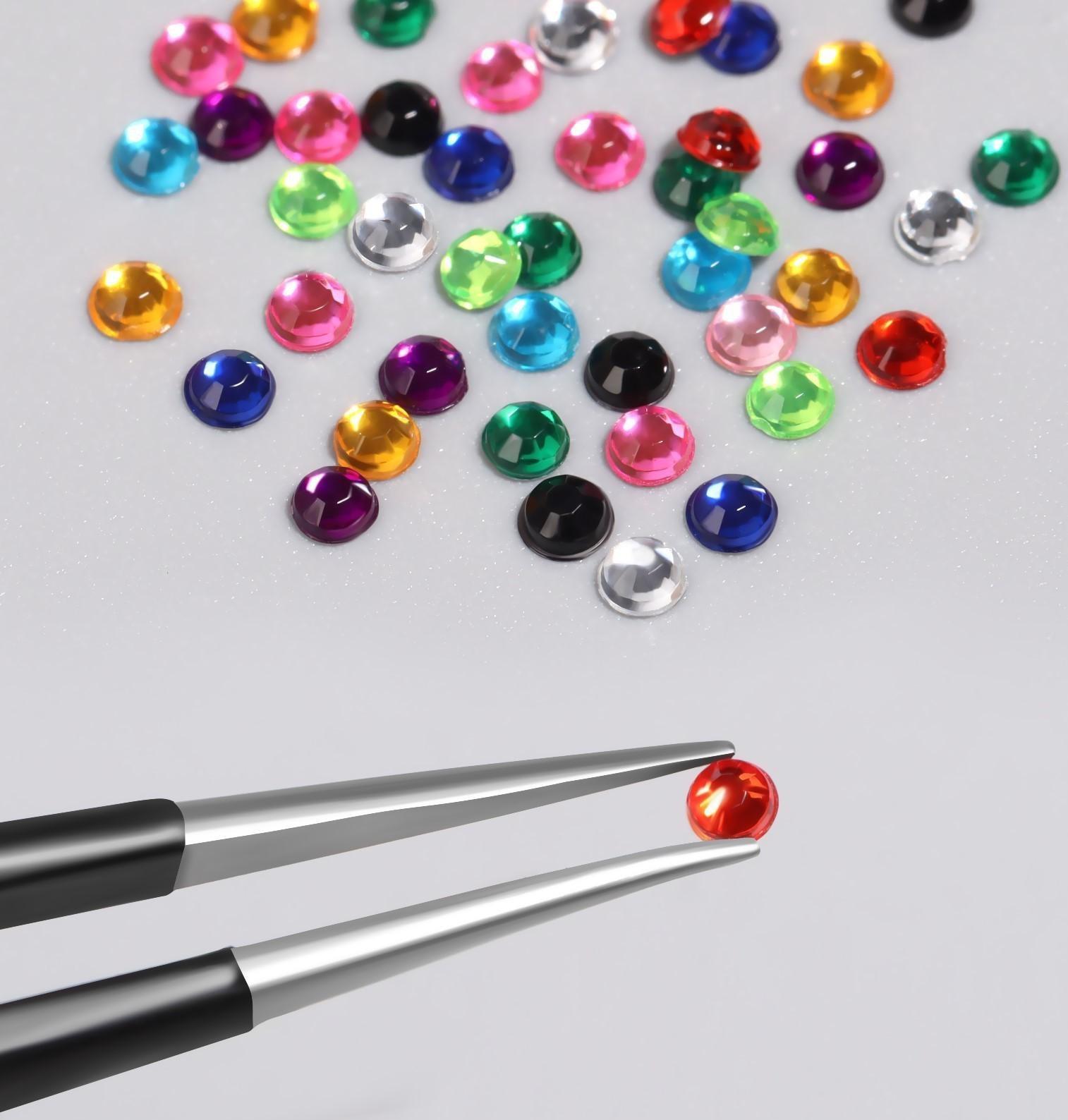 Стразы для декора, 2 мм, разноцветный