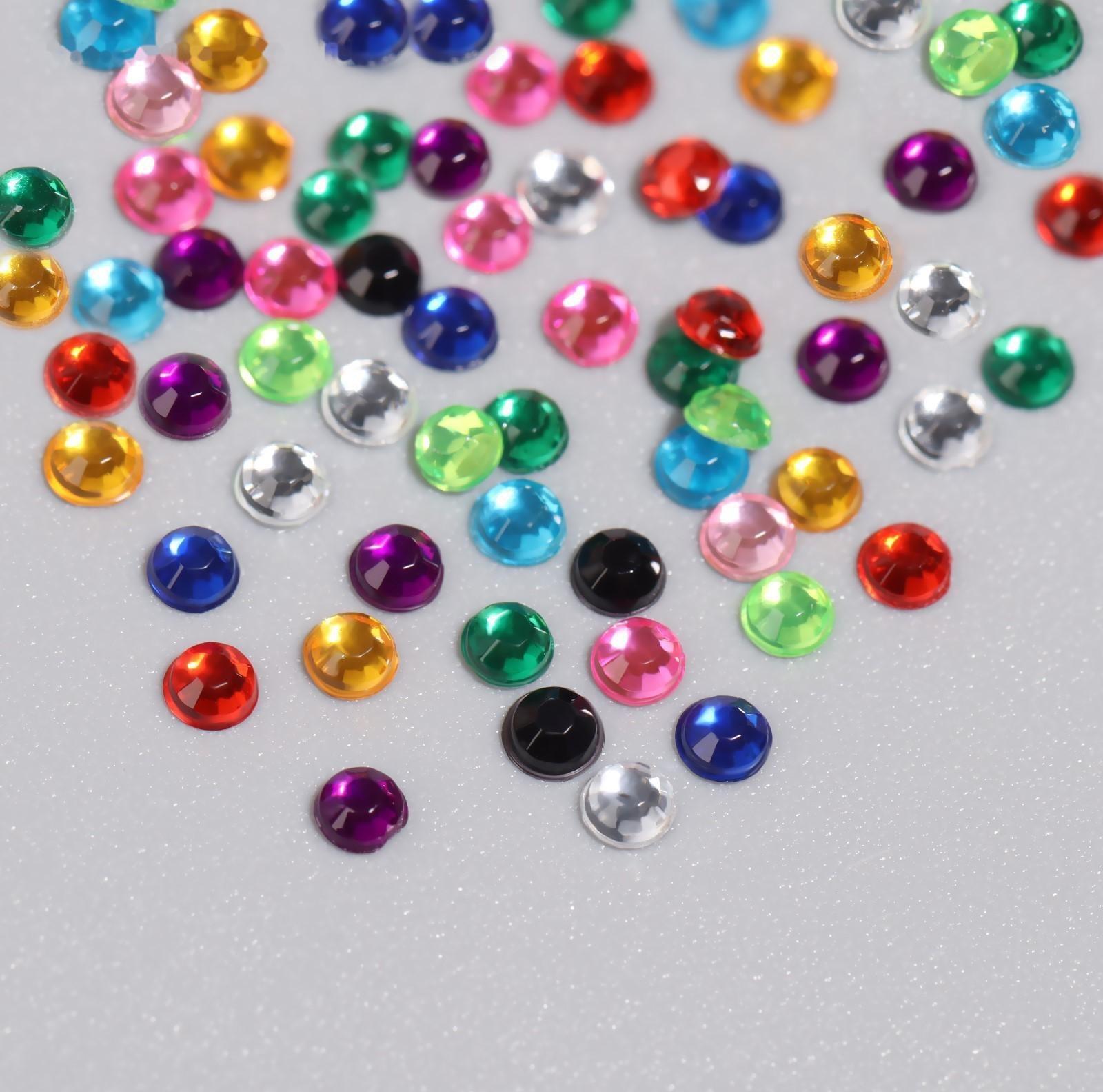 Стразы для декора, 2 мм, разноцветный