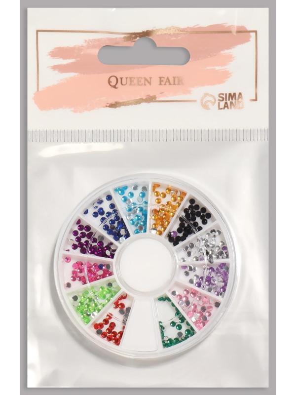 Стразы для декора, 2 мм, разноцветный