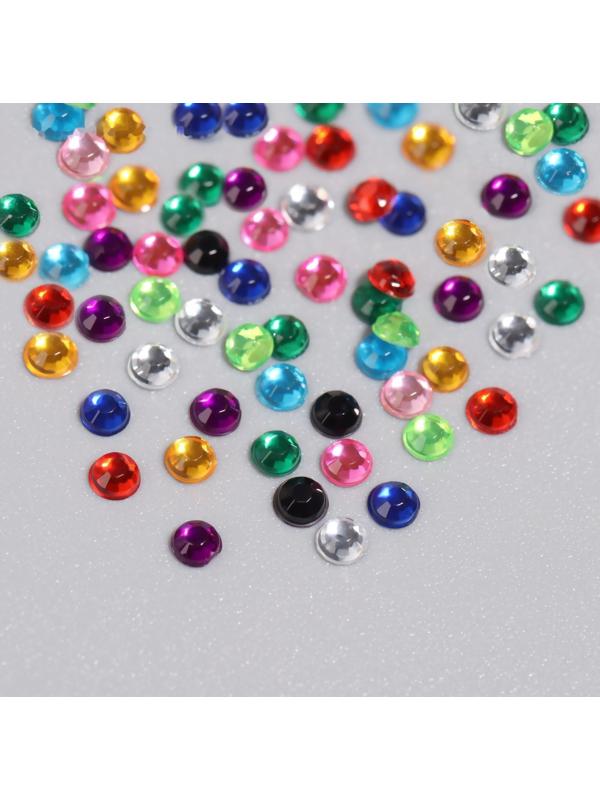 Стразы для декора, 2 мм, разноцветный