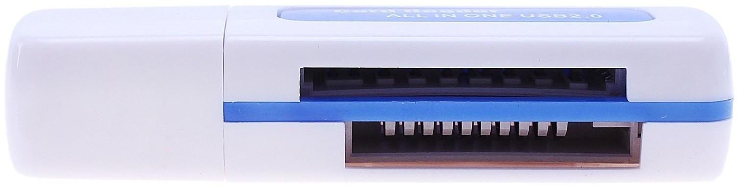 Картридер LuazON V-921, универсальный, SD/SDHC/SDXC/microSD(TF)/MS/MS Duo/M2, МИКС