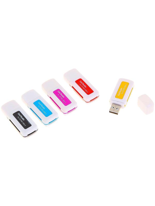 Картридер LuazON V-921, универсальный, SD/SDHC/SDXC/microSD(TF)/MS/MS Duo/M2, МИКС